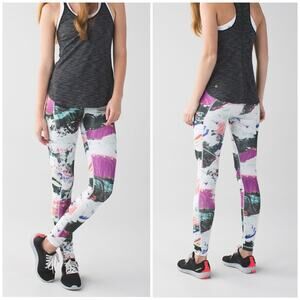 Lululemon Speed Tight III Luxtreme Leggings Size 6 Plum Wave Compression Run